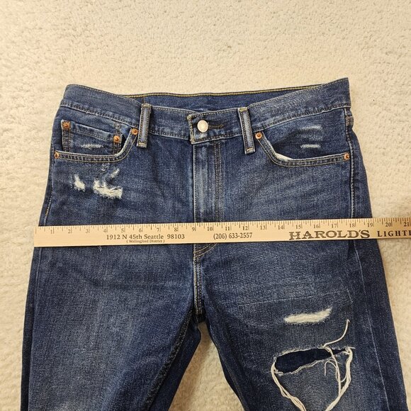 Levi's 510 Jeans Men's 33x32 Blue Denim Skinny Fit Stretch Distressed Patched - Picture 7 of 16